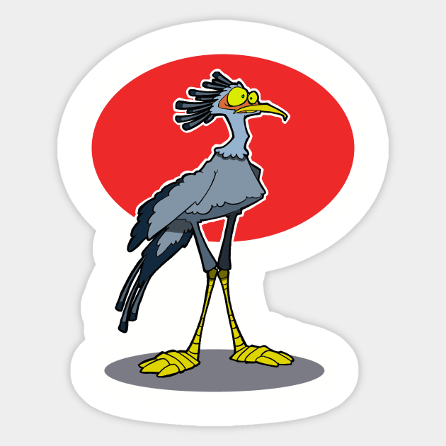 Secretary Bird Sticker by RichCameron